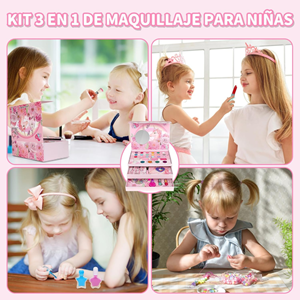 ست لوازم آرایشی سه طبقه طرح یونیکورن unicorn makeup box_اسباب بازی